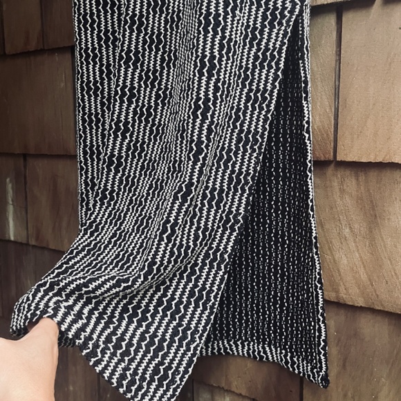 Steve Madden Bodycon Tank Midi Dress Cut Mesh Crochet Striped Pattern Knit S - Picture 10 of 14